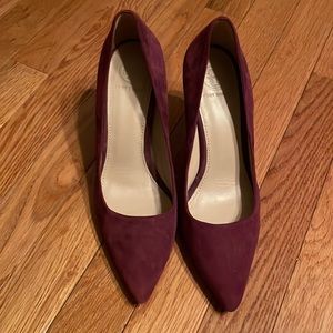 Plum Tory Burch 3” Suede Pumps